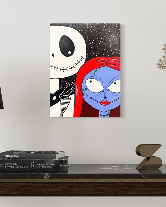 Painting on canvas "Eternal Love of Halloween Town"